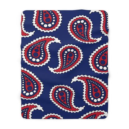 Ascension Island Retro Paisley Blanket Throw