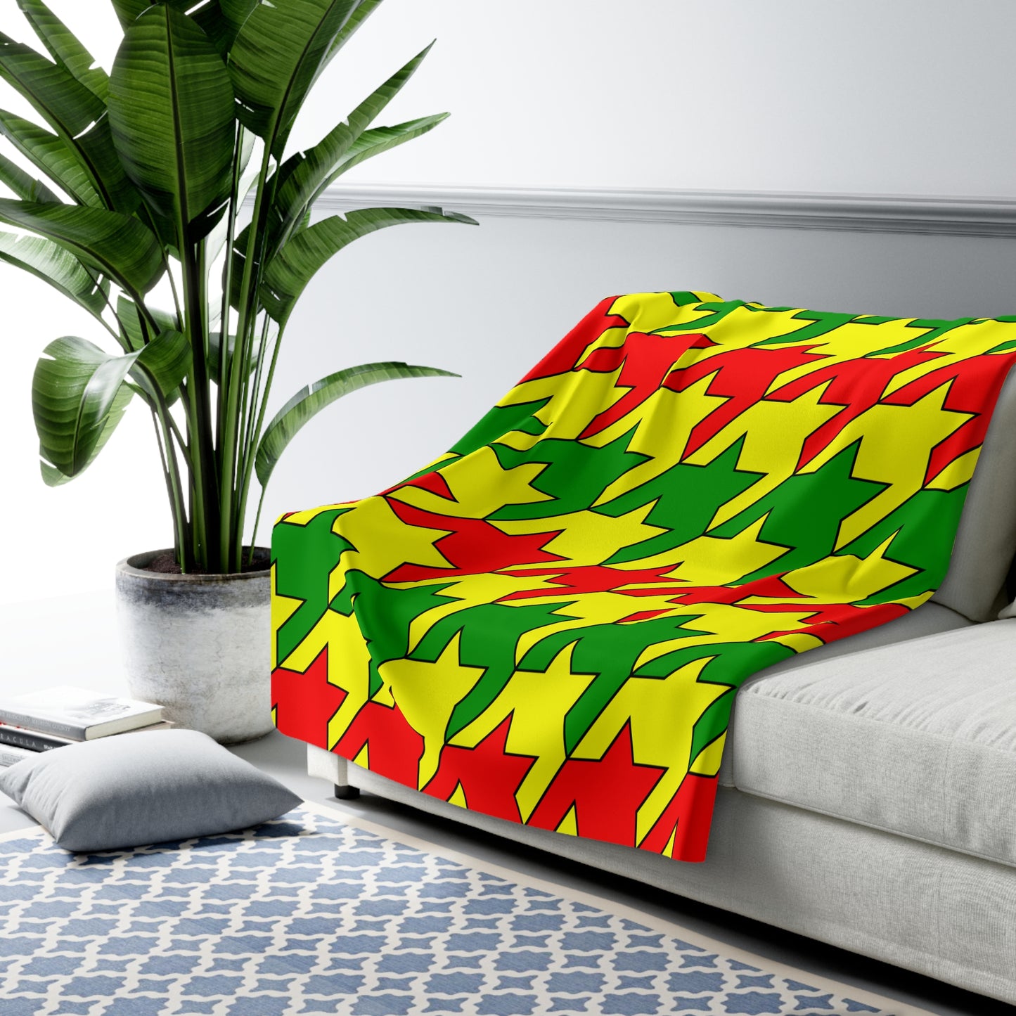 Mali Retro Houndstooth Blanket Throw
