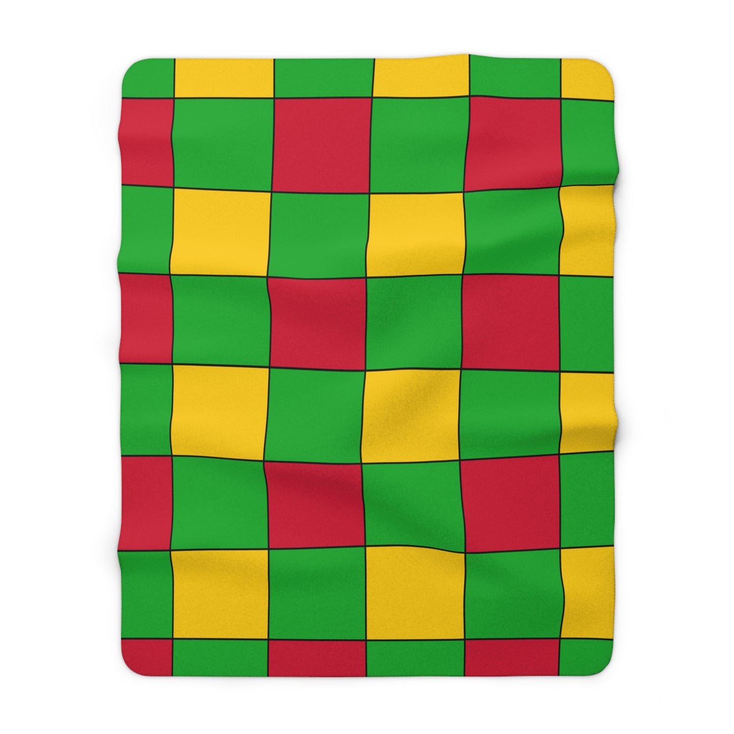 Sao Tome And Principe Retro Check Blanket Throw