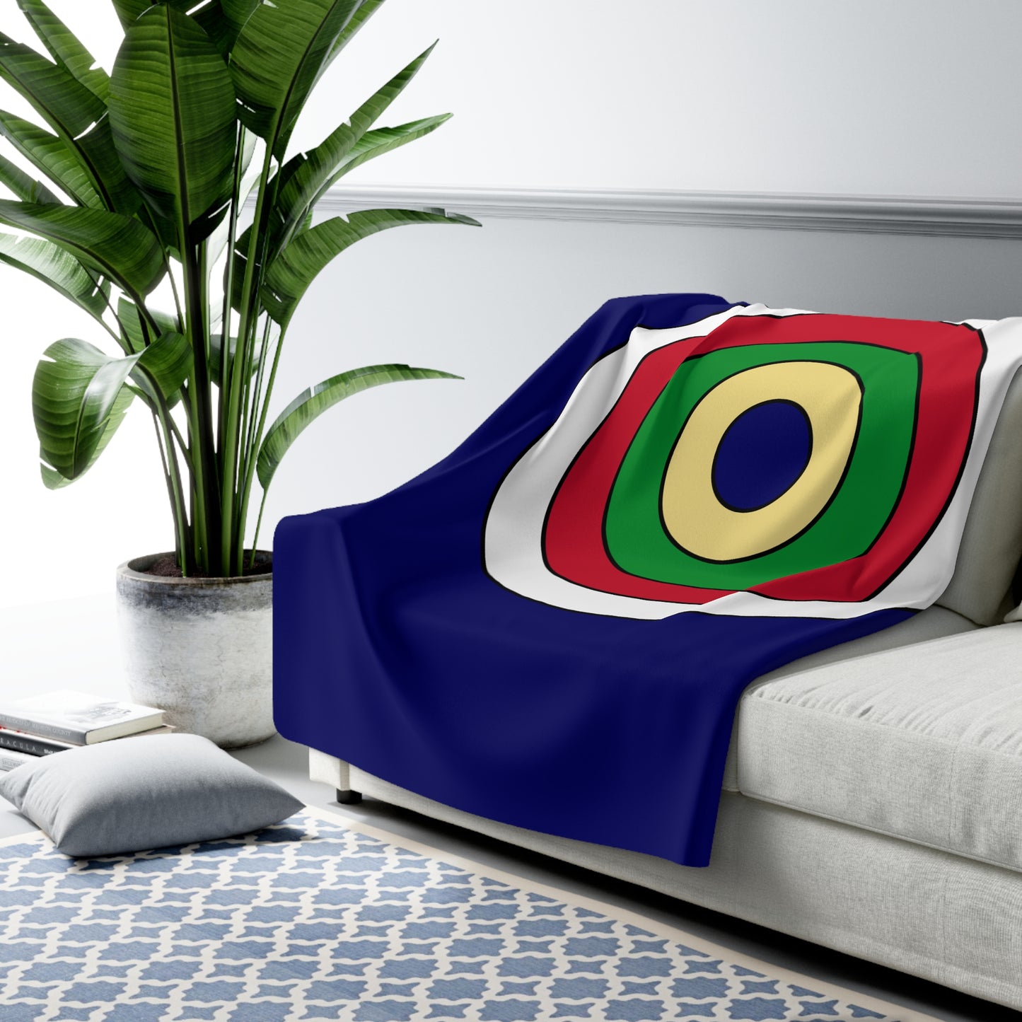 Cayman Islands Retro Target Blanket Throw