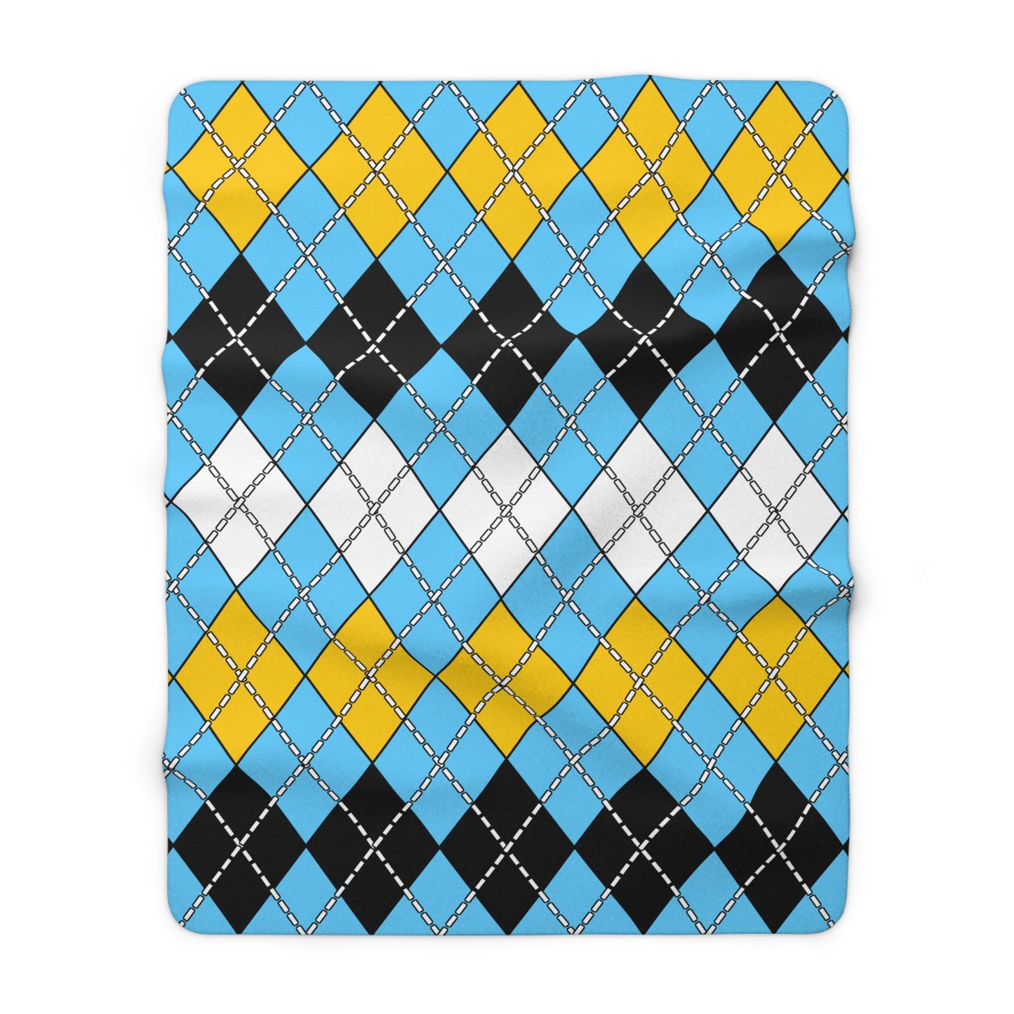Saint Lucia Retro Argyle Blanket Throw