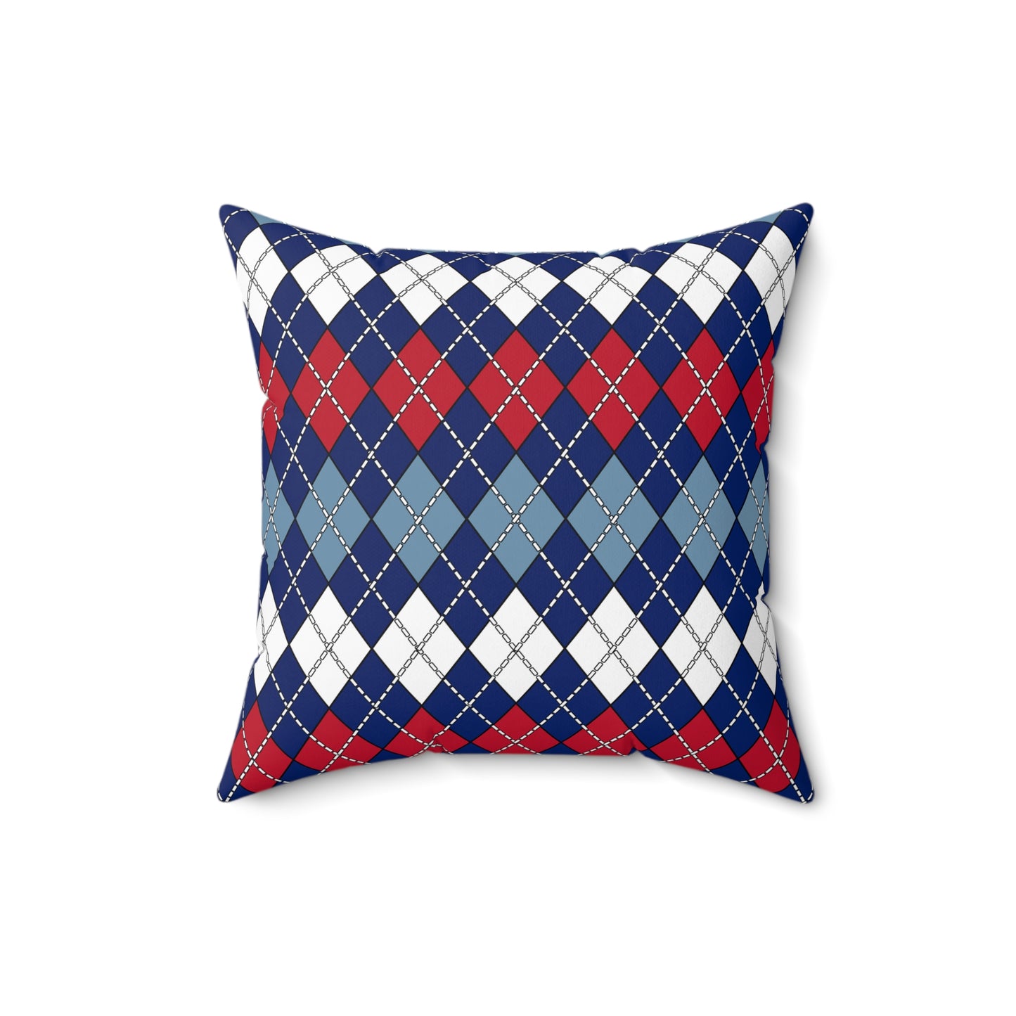 Falkland Islands Retro Argyle Cushion Pillow