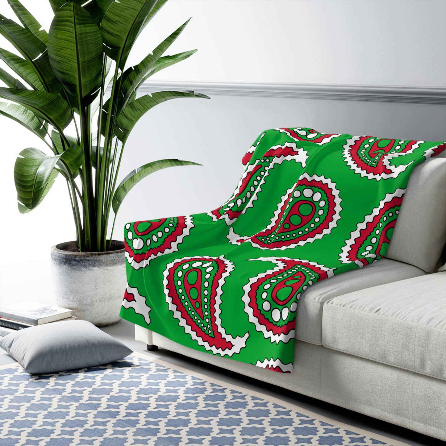 Wales Retro Paisley Blanket Throw