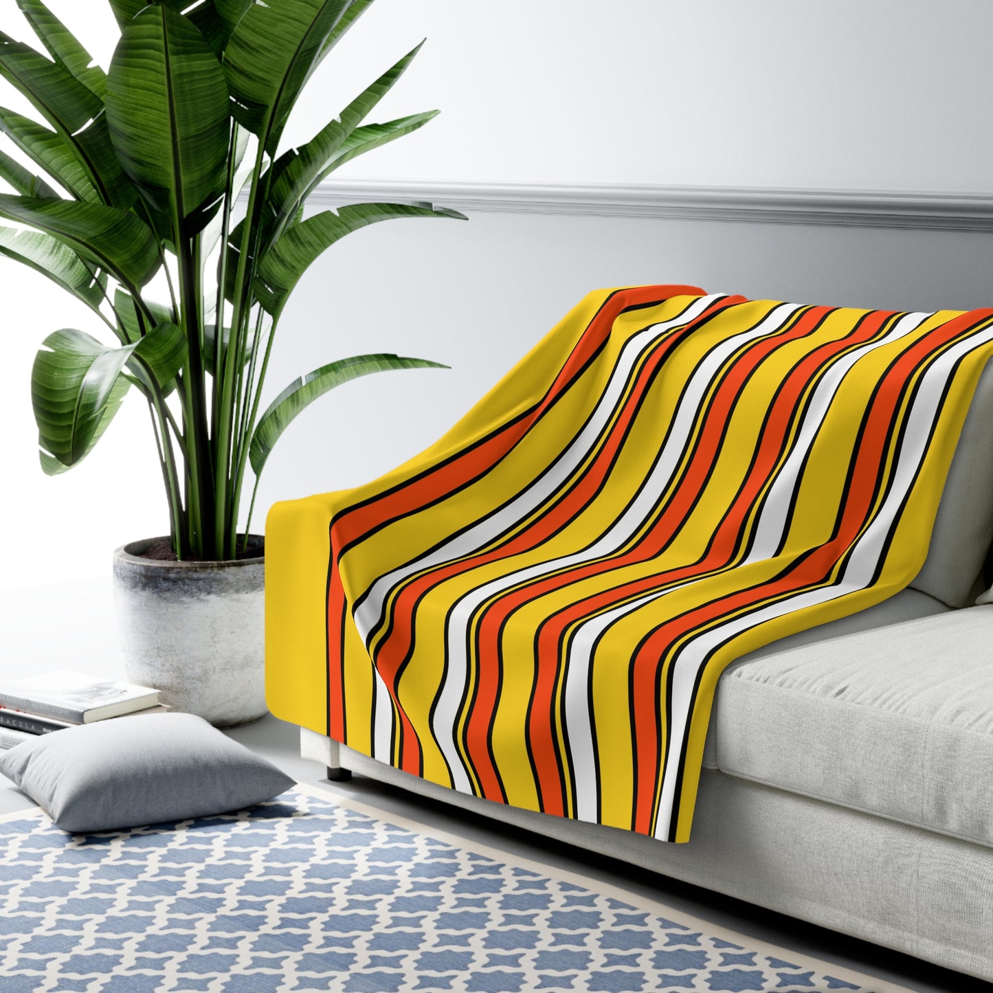 Bhutan Retro Stripes Blanket Throw