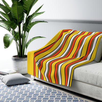 Bhutan Retro Stripes Blanket Throw