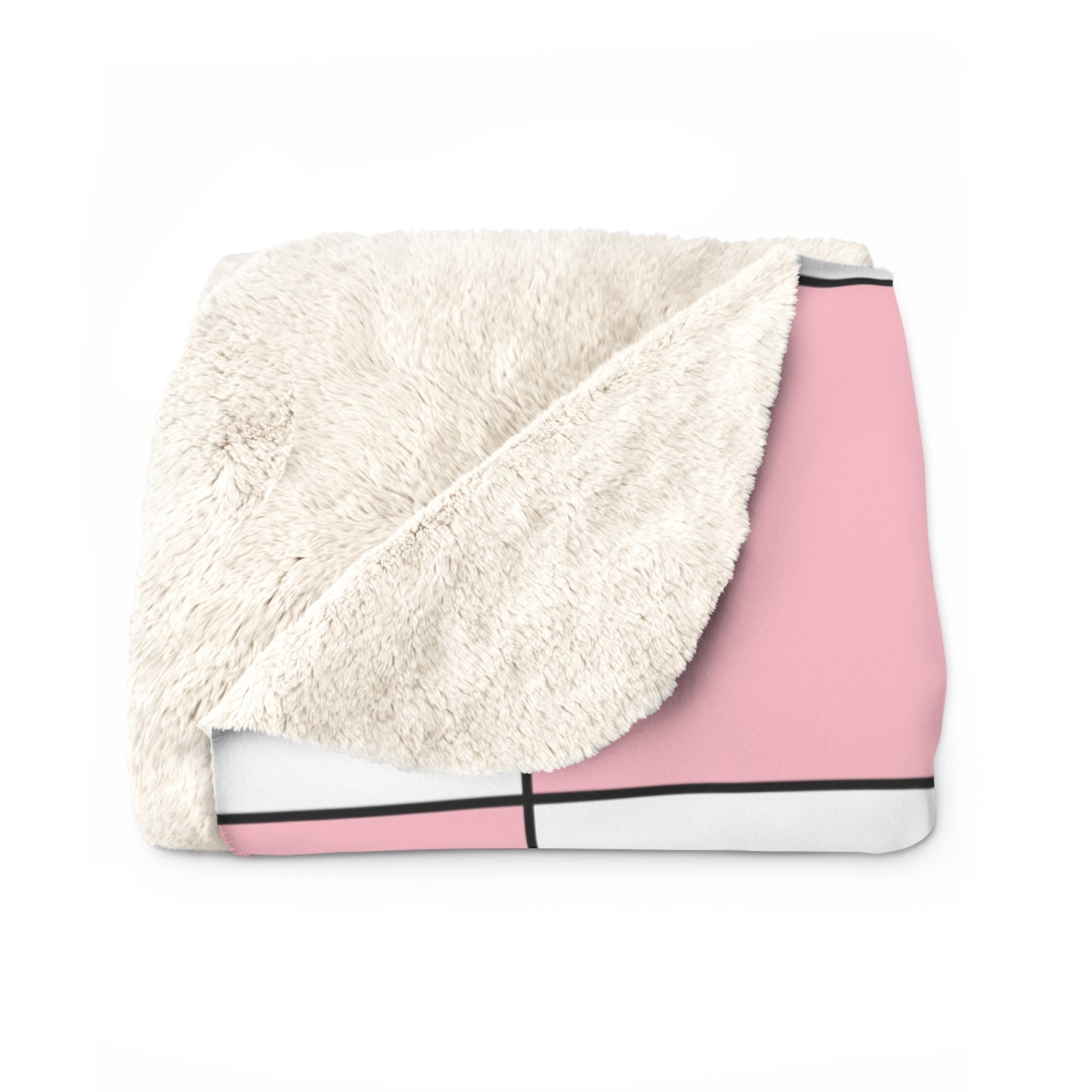 Pink, White Retro Check Blanket Throw