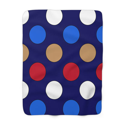 Tristan Da Cunha Retro Polka Dots Blanket Throw