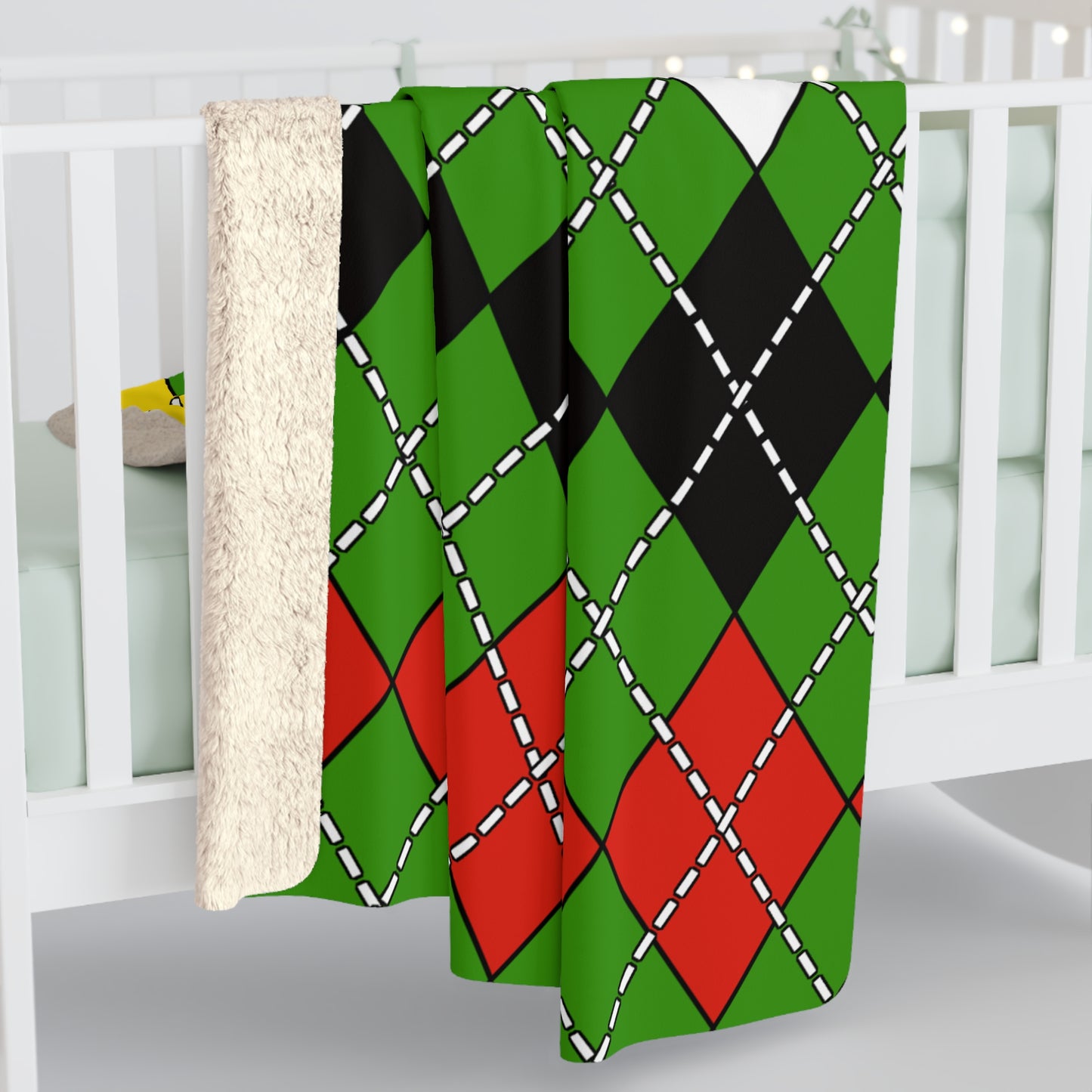 Guyana Retro Argyle Blanket Throw