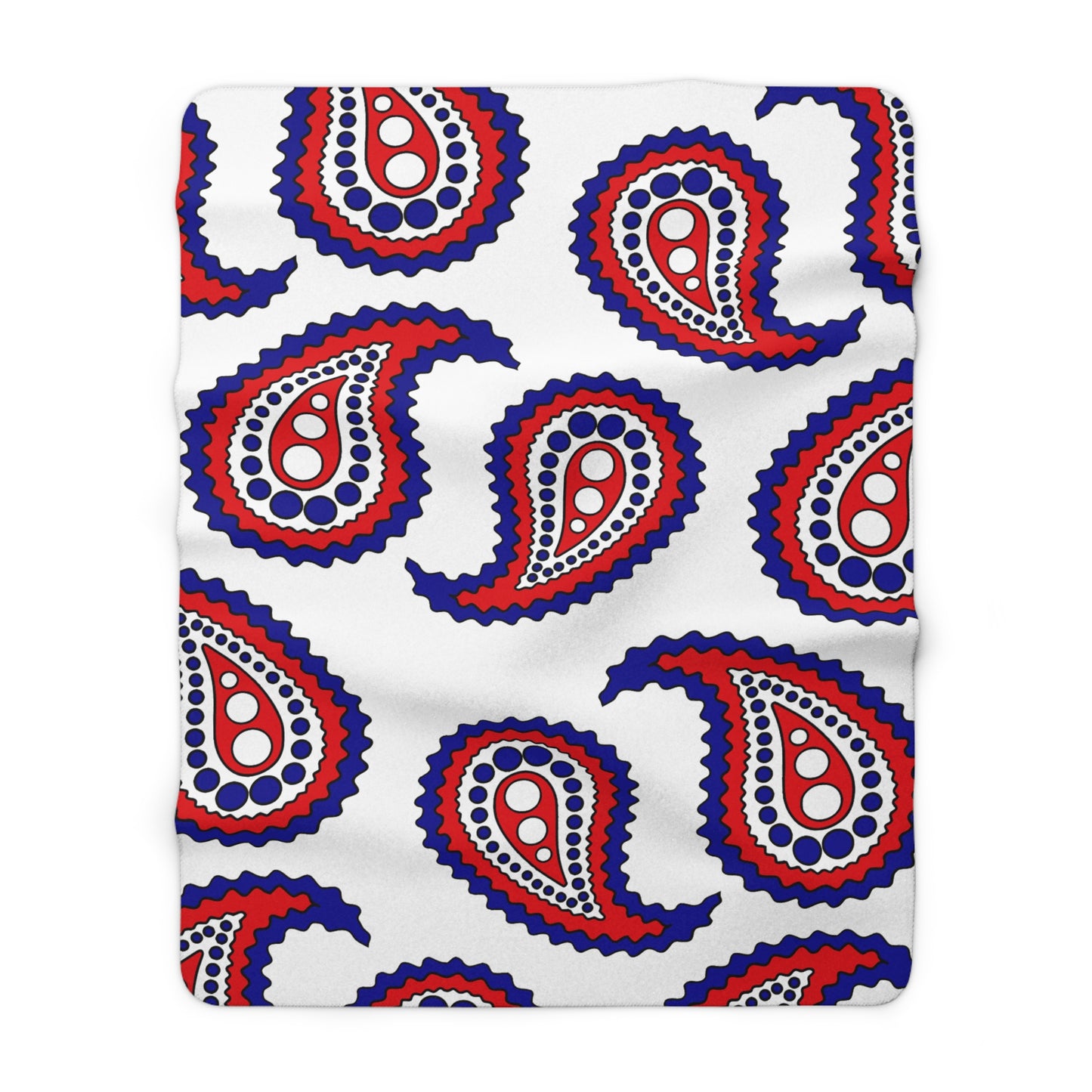 French Guiana Retro Paisley Blanket Throw