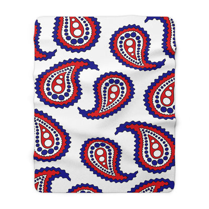French Guiana Retro Paisley Blanket Throw