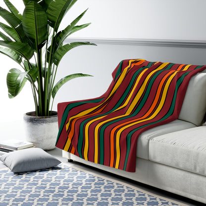 Sri Lanka Retro Stripes Blanket Throw