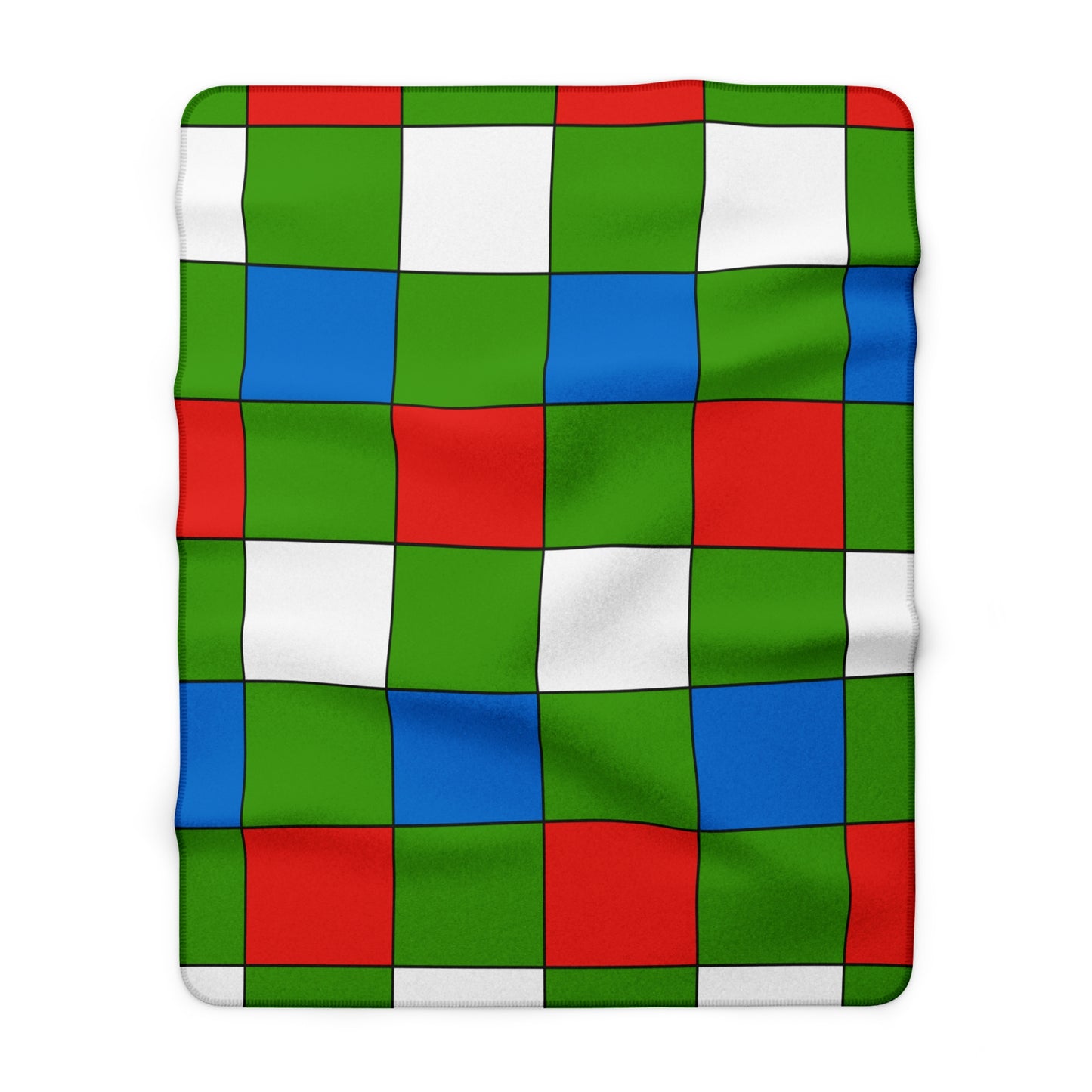 Equatorial Guinea Retro Check Blanket Throw