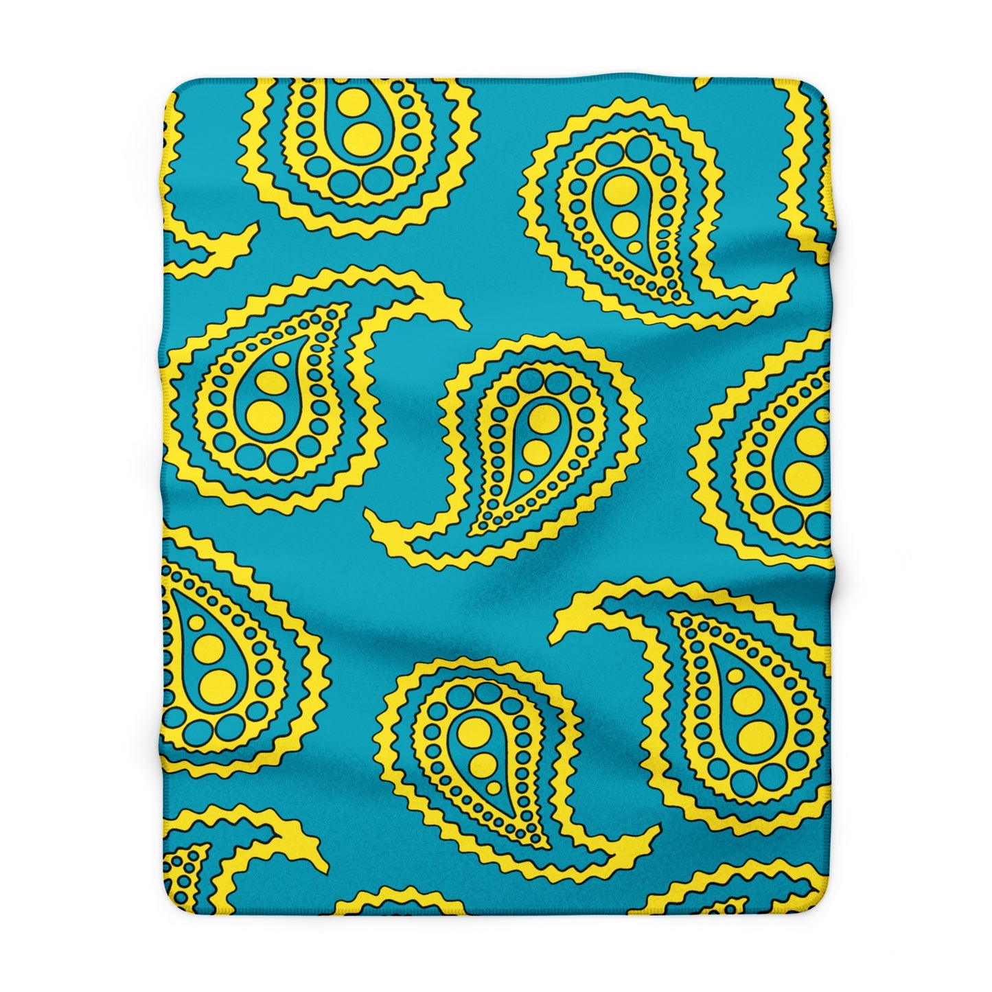 Kazakhstan Retro Paisley Blanket Throw