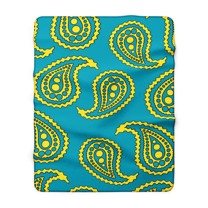 Kazakhstan Retro Paisley Blanket Throw
