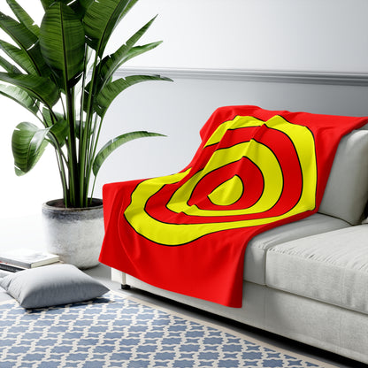 Red, Yellow Retro Target Blanket Throw