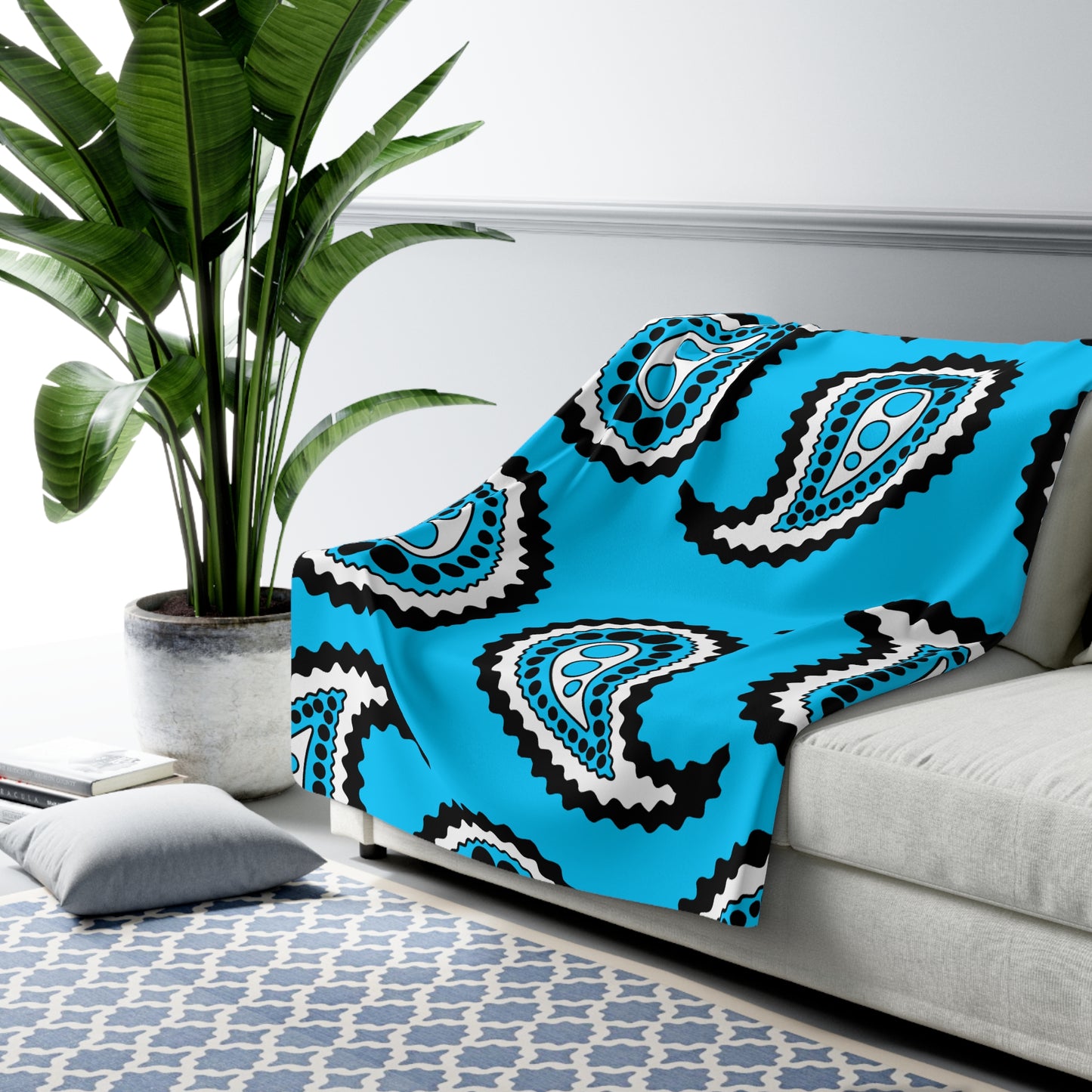 Botswana Retro Paisley Blanket Throw