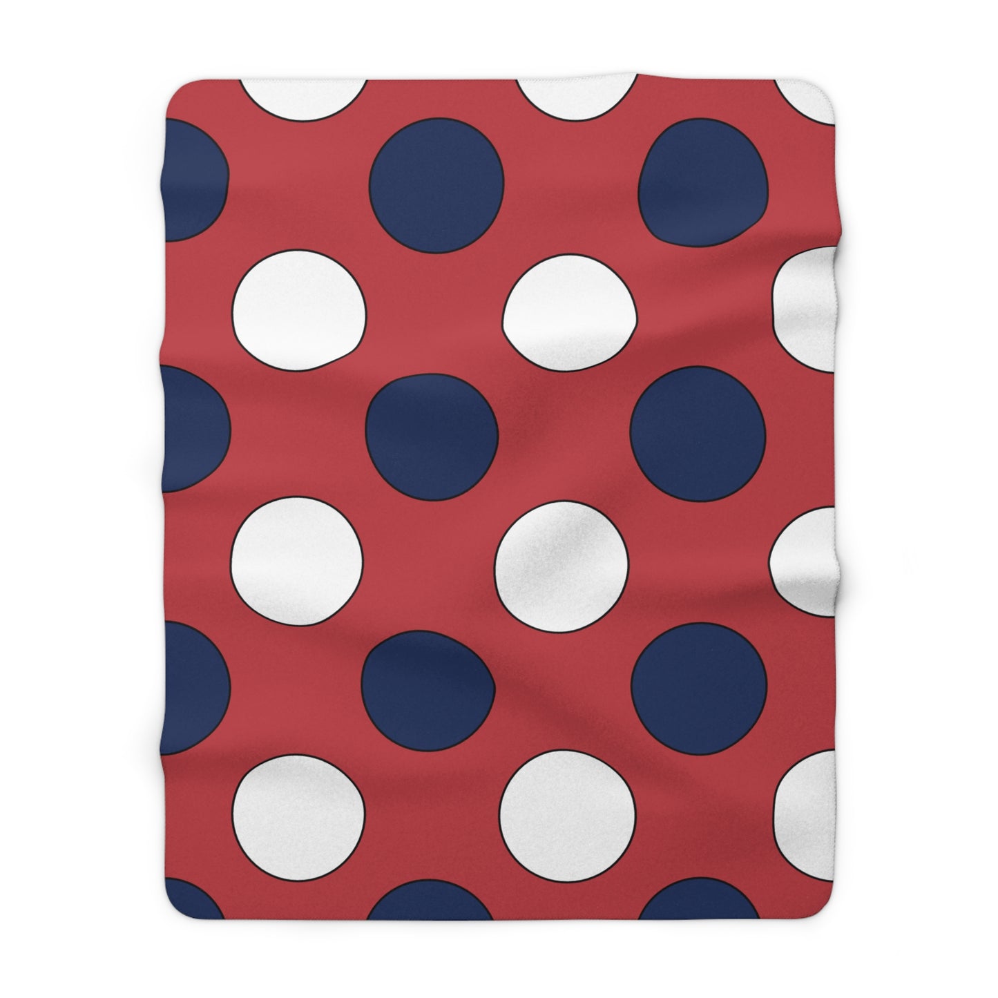 United States Minor Outlying Islands Retro Polka Dots Blanket Throw
