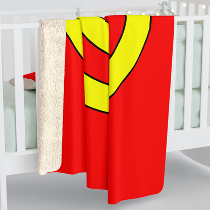 Red, Yellow Retro Target Blanket Throw
