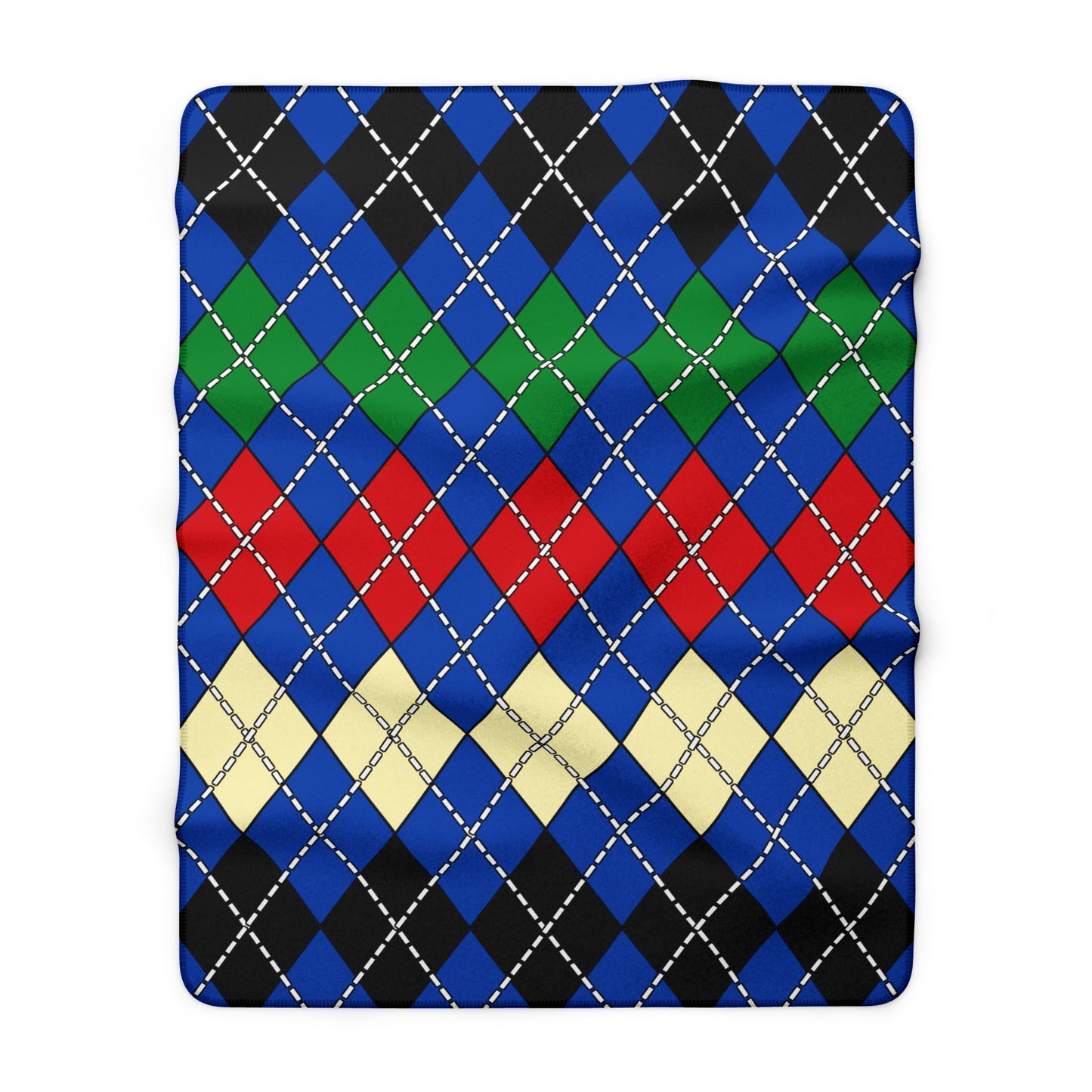 South Sudan Retro Argyle Blanket Throw
