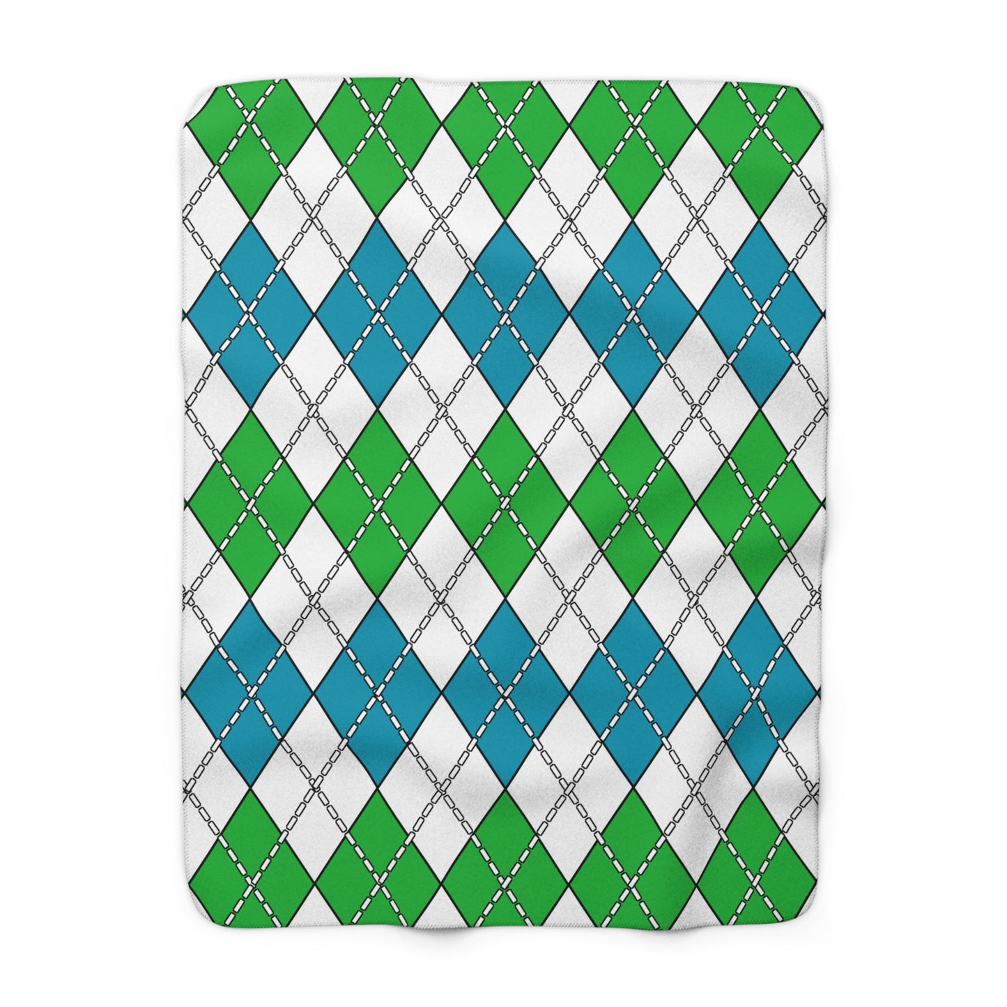 Uzbekistan Retro Argyle Blanket Throw