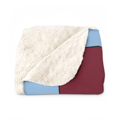Claret, Blue Retro Check Blanket Throw