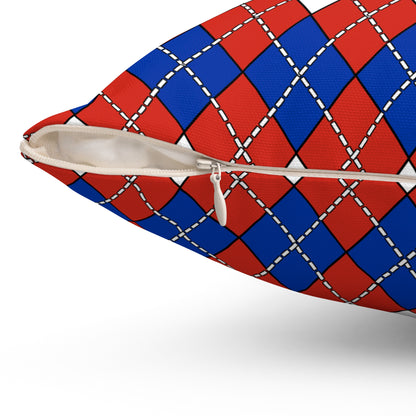 Paraguay Retro Argyle Cushion Pillow