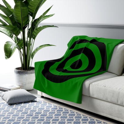 Green, Black Retro Target Blanket Throw