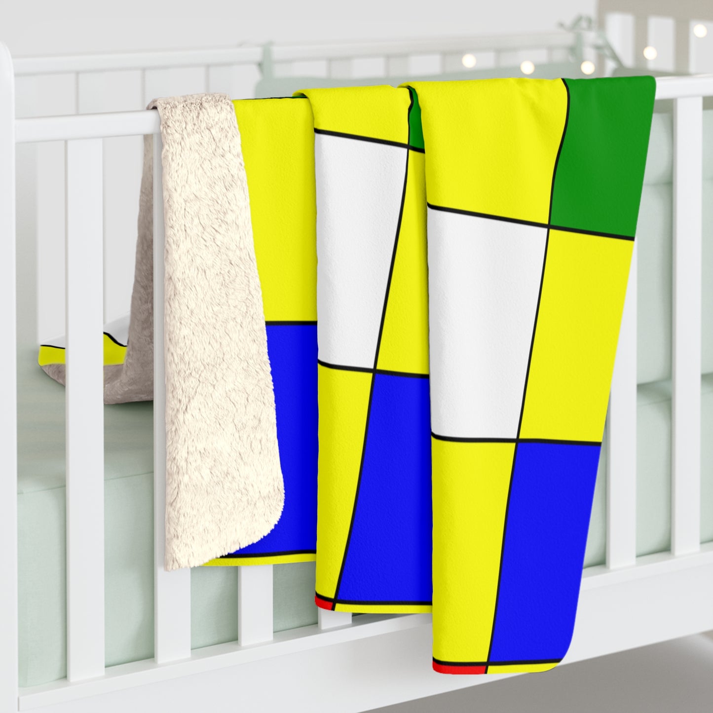 Central African Republic Retro Check Blanket Throw