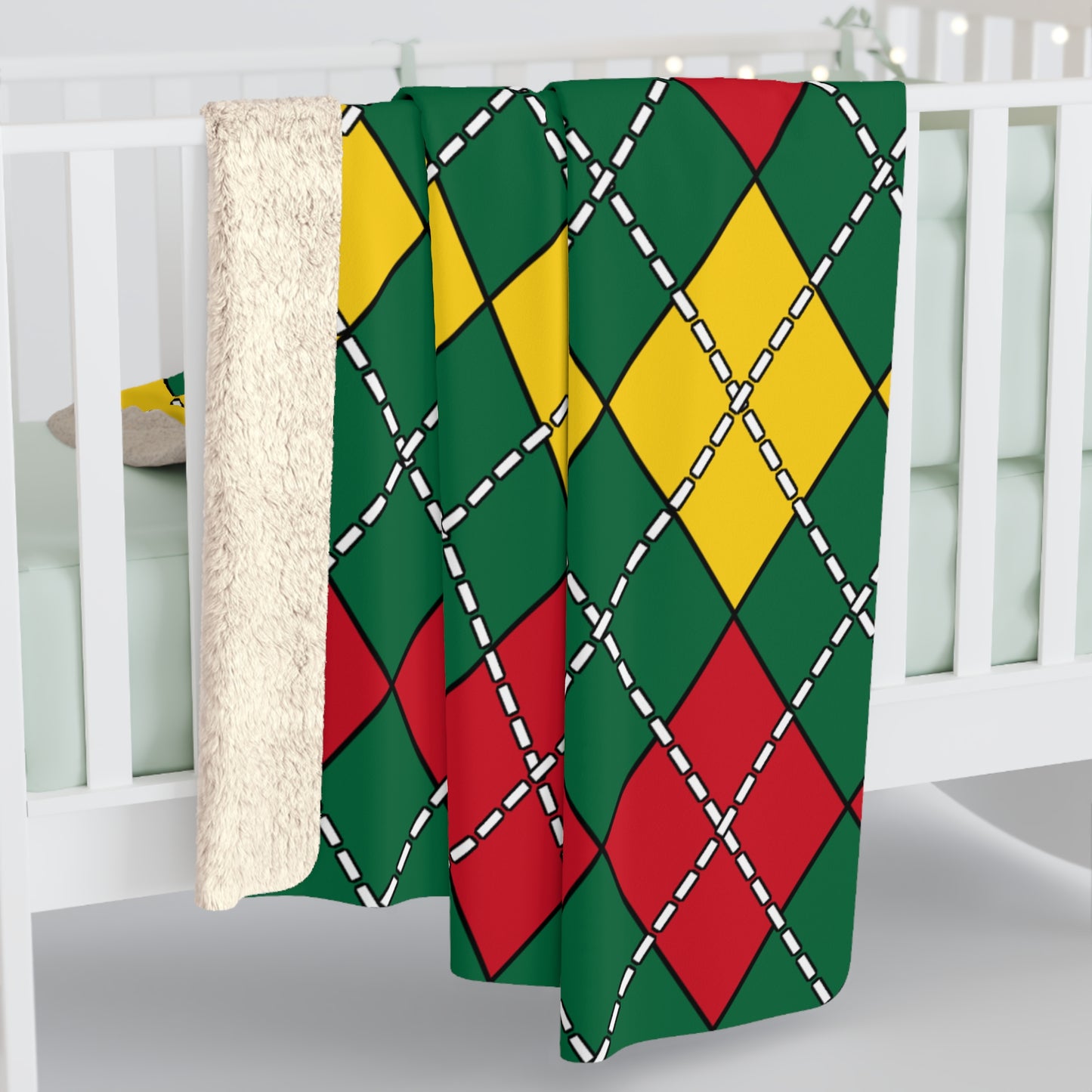 Ghana Retro Argyle Blanket Throw