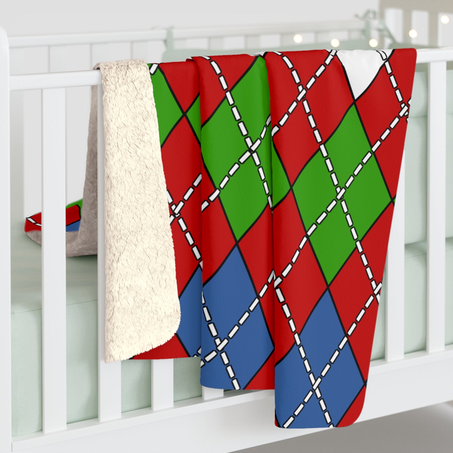 Namibia Retro Argyle Blanket Throw