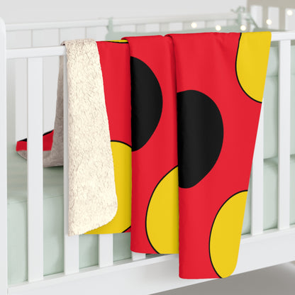 Belgium Retro Polka Dots Blanket Throw