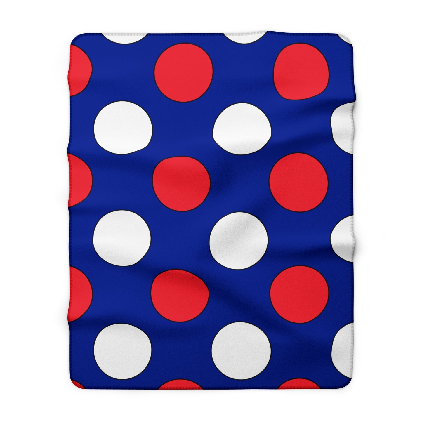 French Southern Territories Retro Polka Dots Blanket Throw