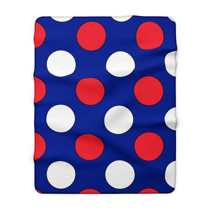 French Southern Territories Retro Polka Dots Blanket Throw