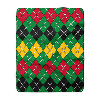 Vanuatu Retro Argyle Blanket Throw