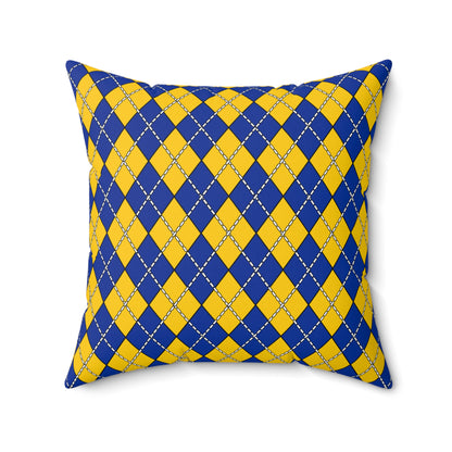 European Union Retro Argyle Cushion Pillow