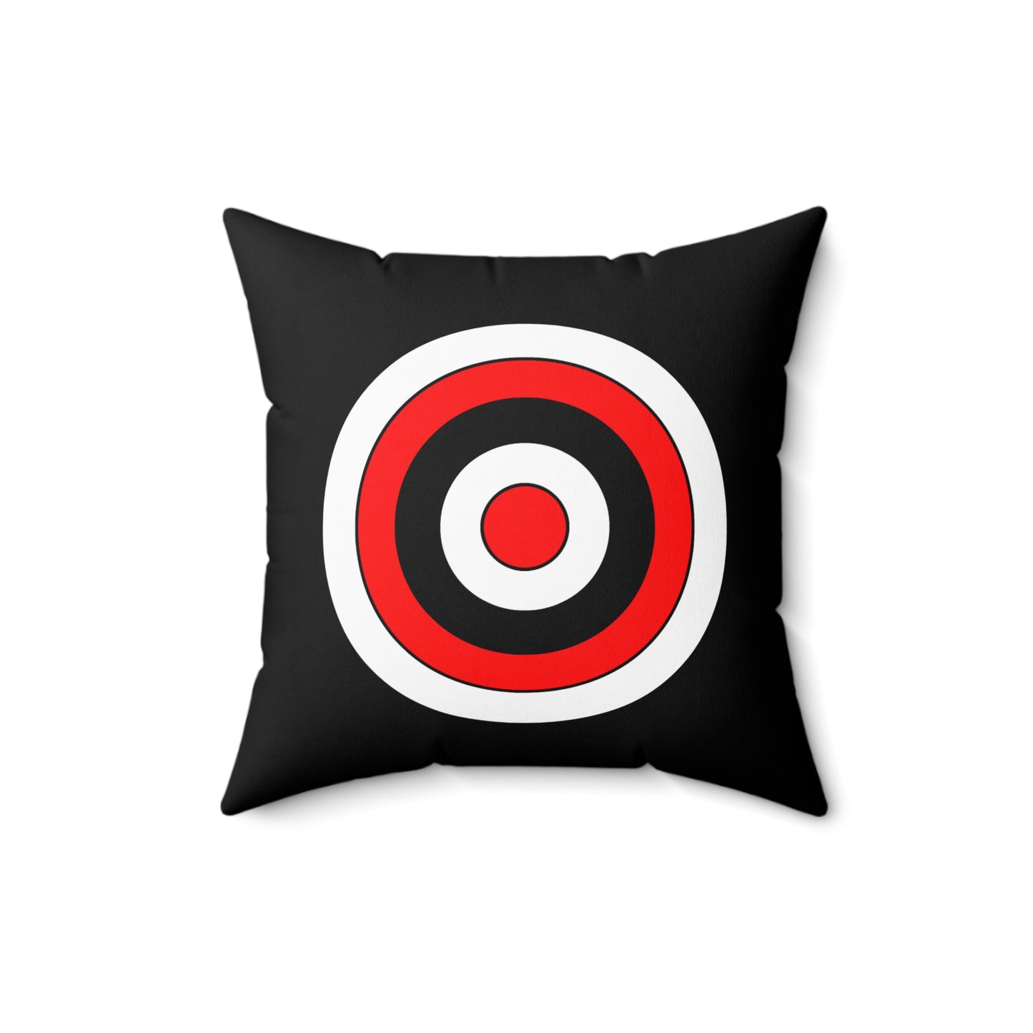 Black, White, Red Retro Target Cushion Pillow