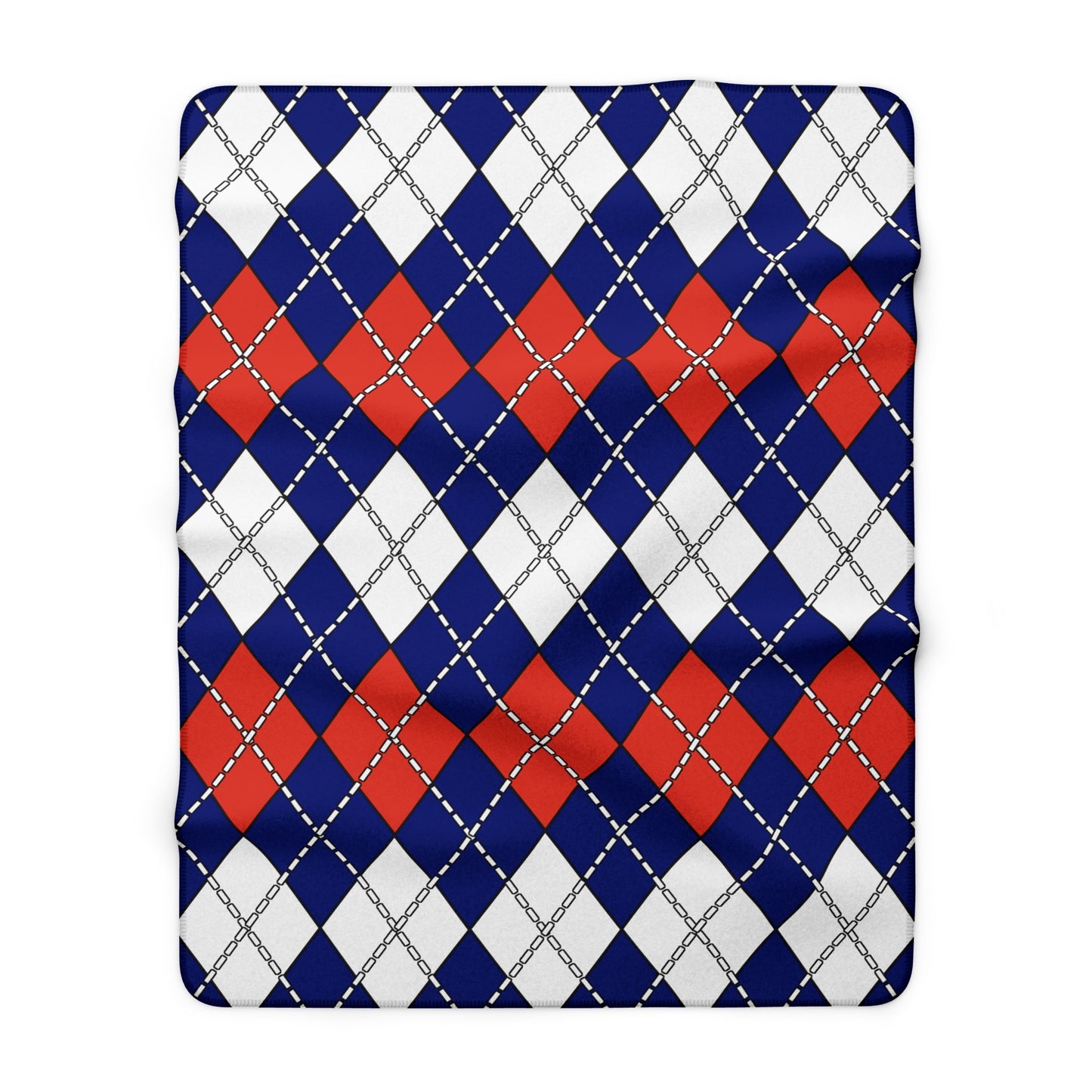 Cabo Verde Retro Argyle Blanket Throw