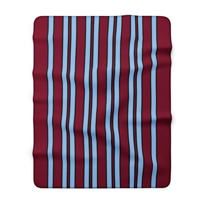 Claret, Blue Retro Stripe Blanket Throw