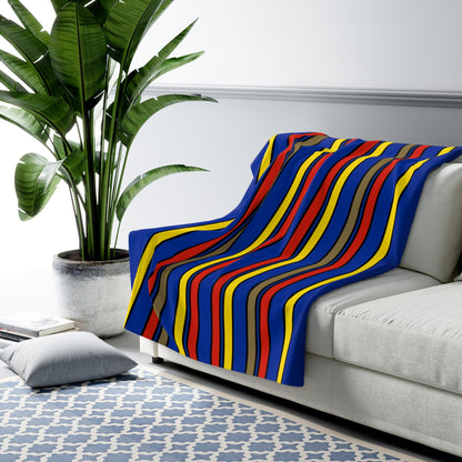 Moldova Retro Stripes Blanket Throw