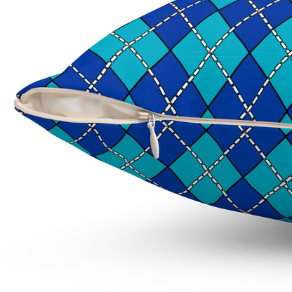 Pacific Islands Retro Argyle Cushion Pillow