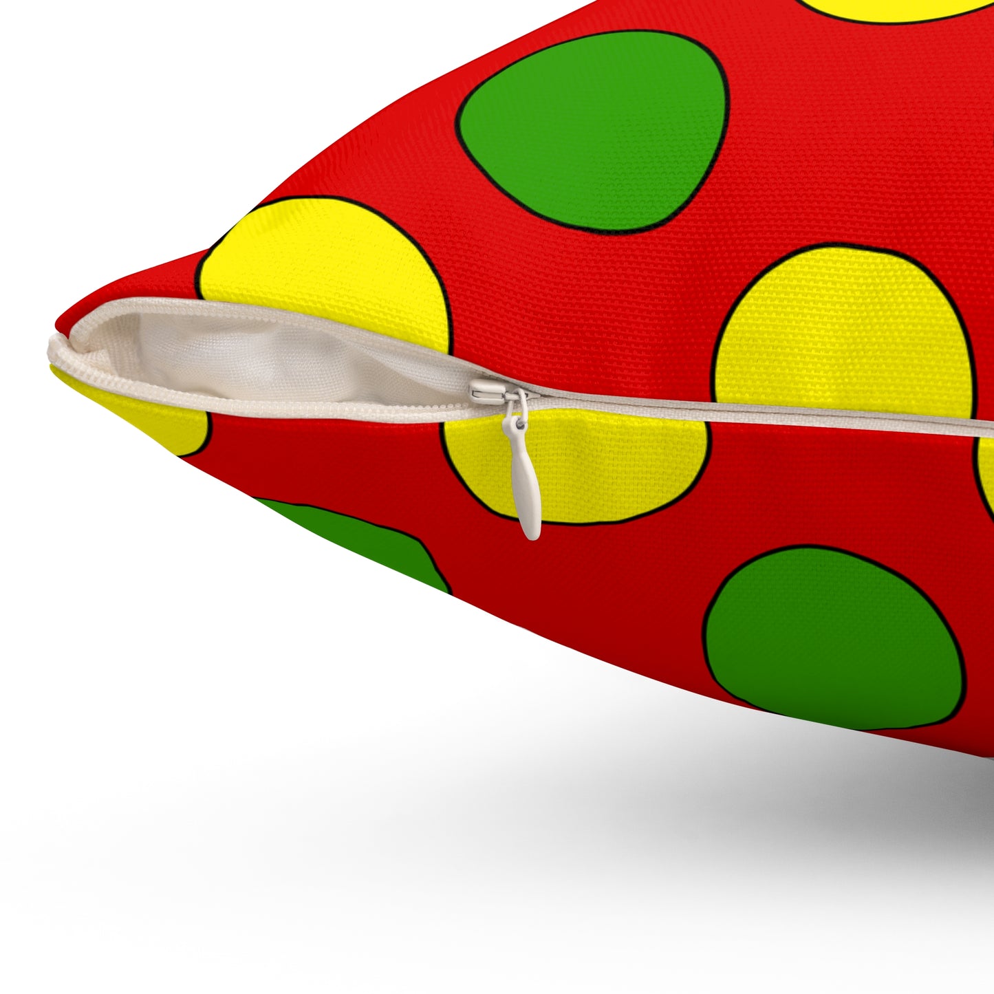 Burkina Faso Retro Polka Dots Cushion Pillow