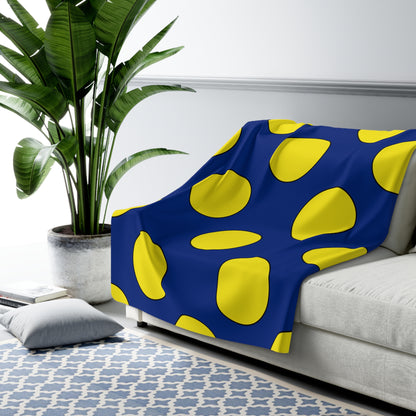 Curacao Retro Polka Dots Blanket Throw