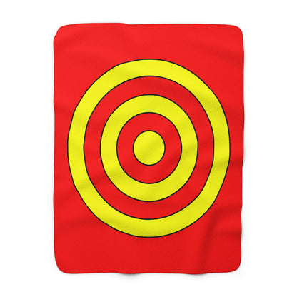 Kyrgyzstan Retro Target Blanket Throw