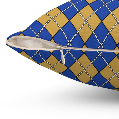Kosovo Retro Argyle Cushion Pillow
