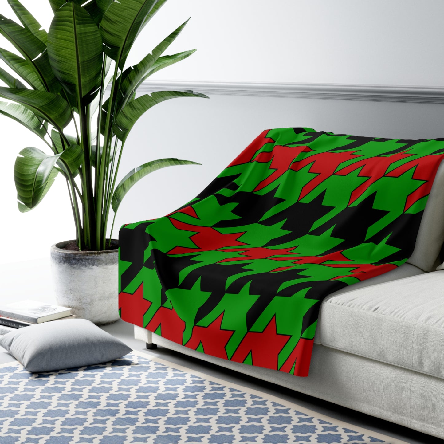 Afghanistan Retro Houndstooth Blanket Throw