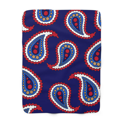 Tristan Da Cunha Retro Paisley Blanket Throw