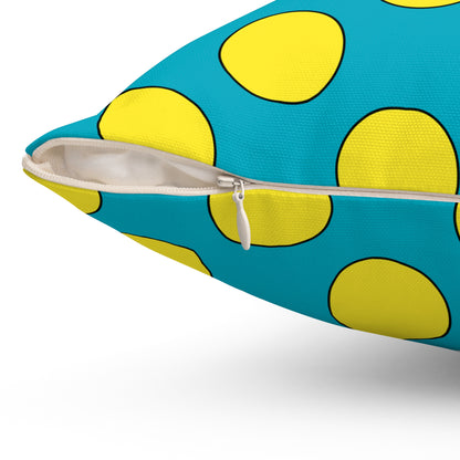 Kazakhstan Retro Polka Dots Cushion Pillow