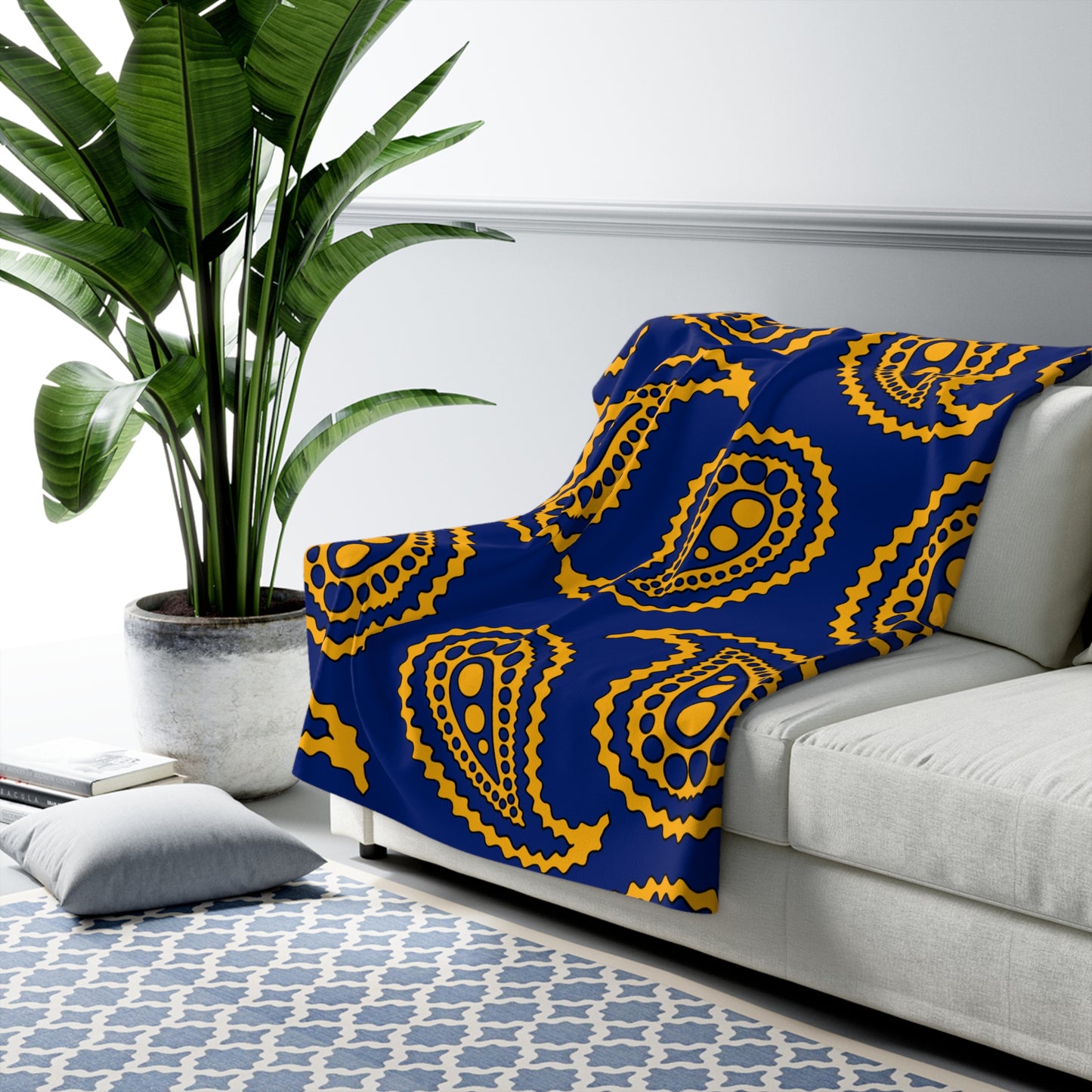 Nauru Retro Paisley Blanket Throw