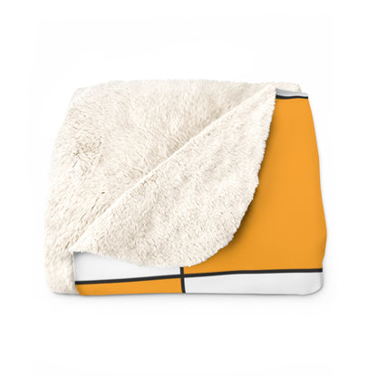 Orange, White Retro Check Blanket Throw