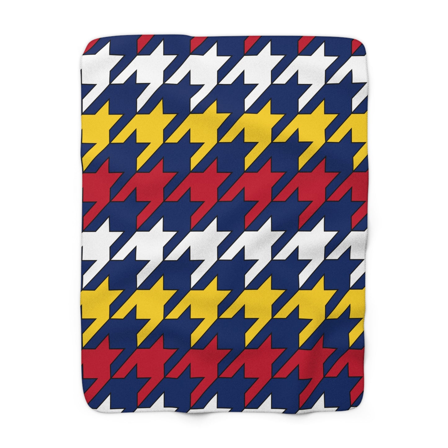Turks And Caicos Islands Retro Houndstooth Blanket Throw